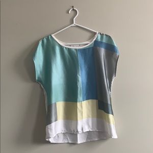 Colour-block blouse